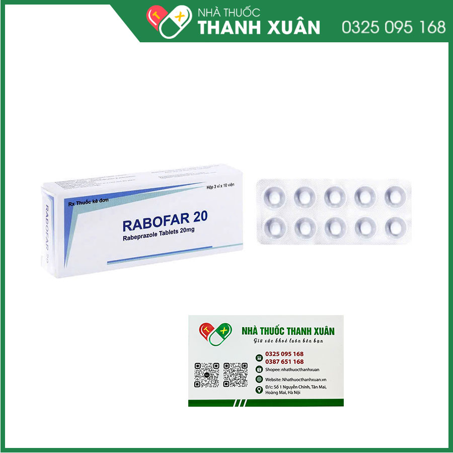 Rabofar-20 điều trị các bệnh lý về dạ dày, hội chứng Zollinger-Ellison